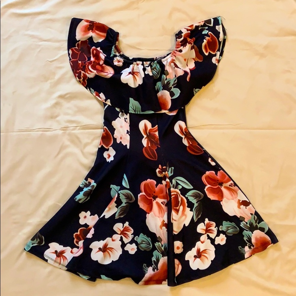 Off-The-Shoulder Floral Dress